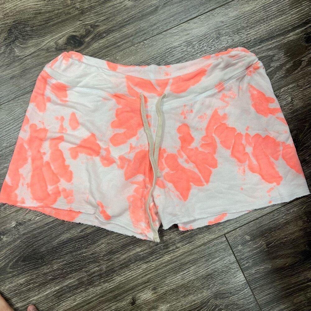 Sundry Tie Dye Drawstring Terry Shorts in Pink Tie Dye